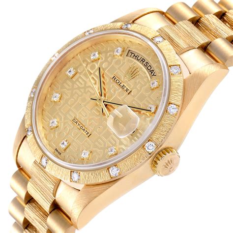 rolex day-date ii president 18k yellow gold|18k presidential Rolex diamond bezel.